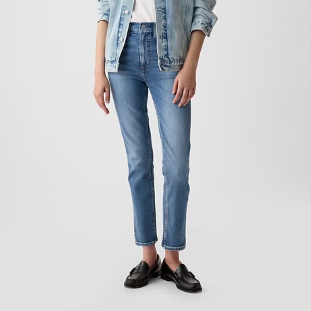 GAP High Rise Vintage Slim Jeans in Medium Indigo NWT 28P